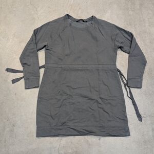 Athleta Chinch Sweatshirt Dress Women's M Gray Casual